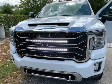 2024-2025 GMC 2500/3500 AT4 RC4 DOUBLE X Layered with TWO 30" Curved LED Grille